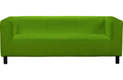 ColourMatch Moda Regular Leather Effect Sofa - Apple Green